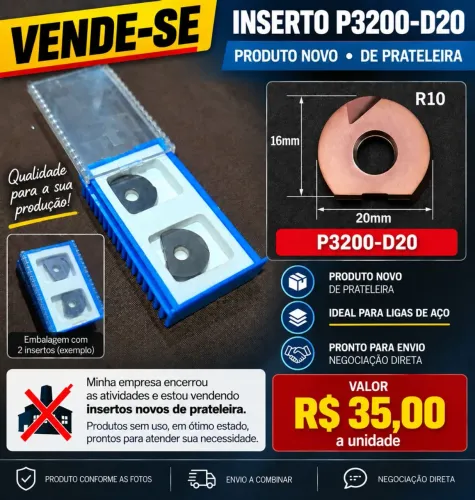 Inserto P3200-D20 R10 (58 unidades)