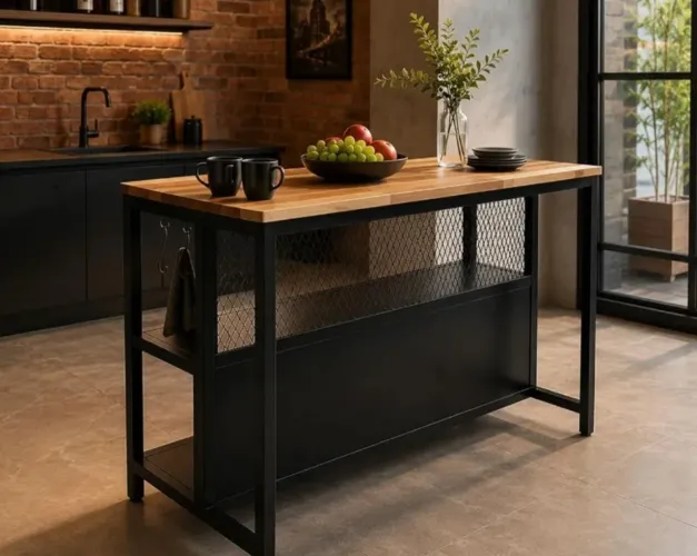 Mesa cozinha americana design industrial 
