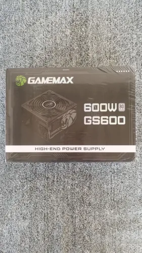 Fonte Gamemax 600W PC ativo 80plus nova 