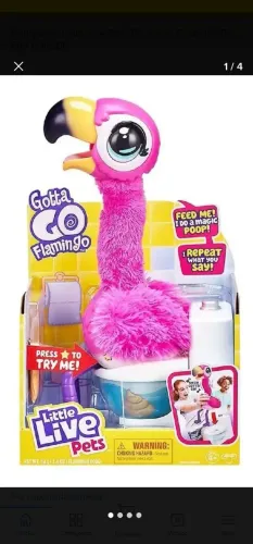 Brinquedo flamingo que faz coco da marca my litle pets . Usado e quebrado.