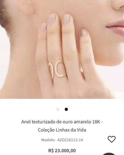 Anel ouro H Stern