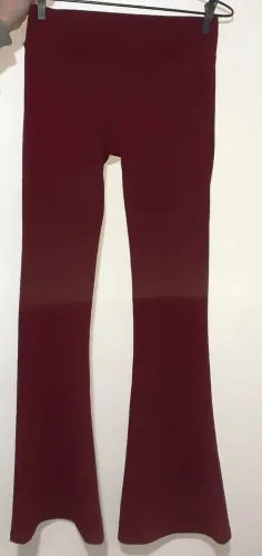 Legging flaire vermelha bordô tamanho P