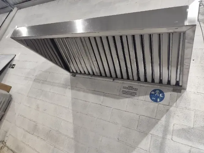 Coifa inox parede 3,95×1,40×0,50 m extra grande