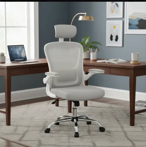 Cadeira De Escritório Ergonômica Giratória Boston G100 Com Estofado Mesh Luvinco 