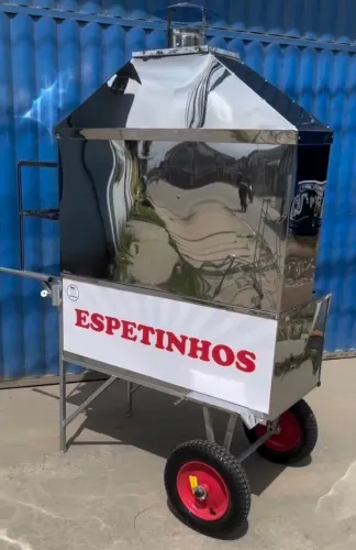 Carrinho de espetinho inox grande Coifão em até 10x sem juros no cartão 