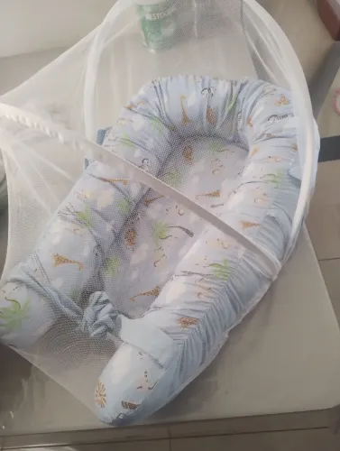 Kit Ninho com mosquiteiro + almofada amamentação 