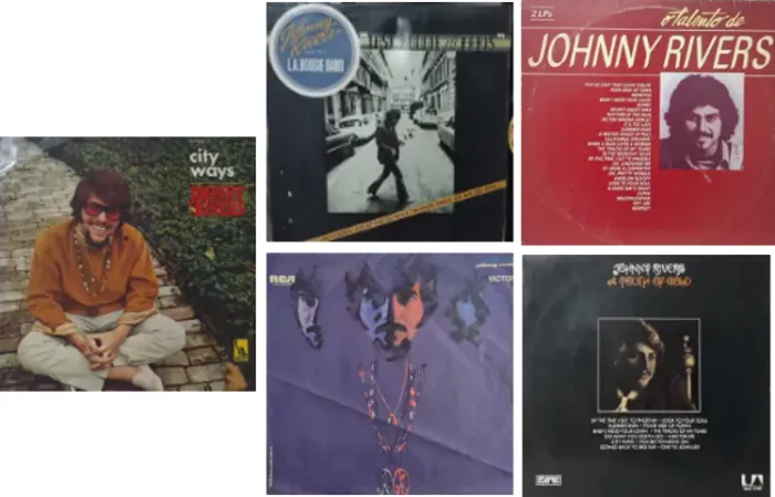 Disco de Vinil (LP) JOHNNY RIVERS - combo com 5 discos.