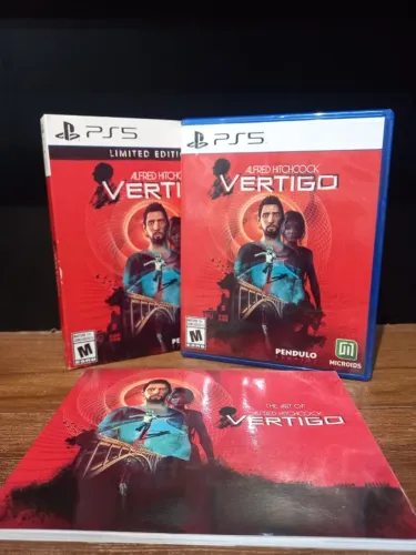 JOGO ALFRED HITCHCOCK VERTIGO PS5 COM ART BOOK USA ORIGINAL COMPLETO 