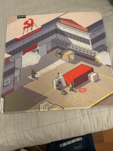 Mousepad Fallen com estampa Pixel Art do mapa Cache Counter-Strike