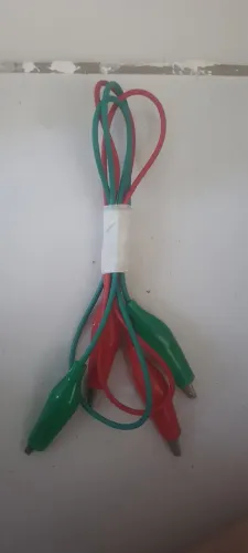 Garra Jacaré Cabo Eletrônica 2 Fios Coloridos Para Arduino
