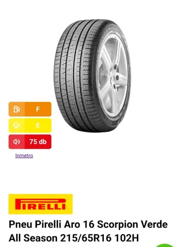 4 Pneus novos + rodas + calotas suv 16 Scorpion Pirelli