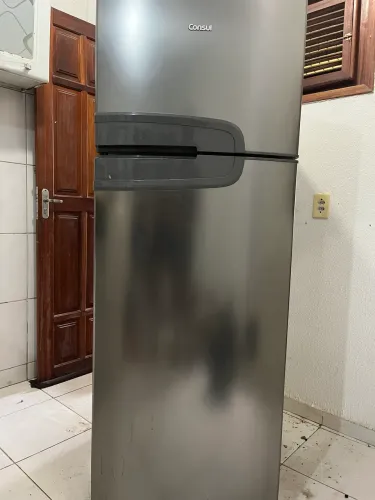 Geladeira Consul Frost Free Duplex 340 L 220v Prateleiras Flex Cor Inox - CRM39AK