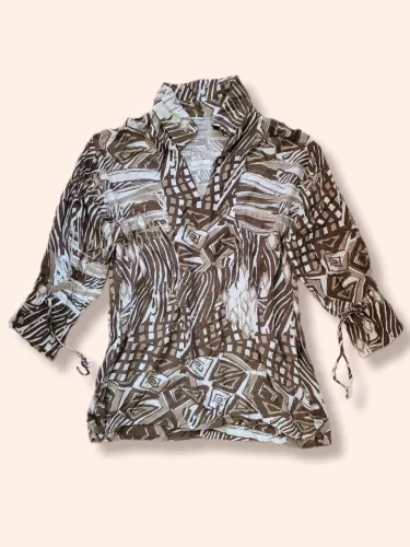 Blusa Bata Geométrica