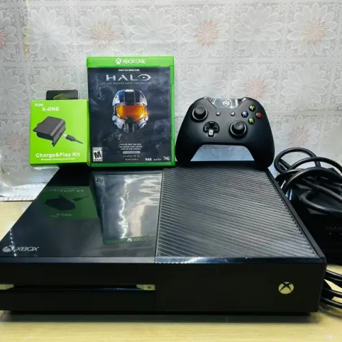 Xbox One fat 500GB + 1 Controle Original + Halo 5 Guardians - Funcionando Completo jogo