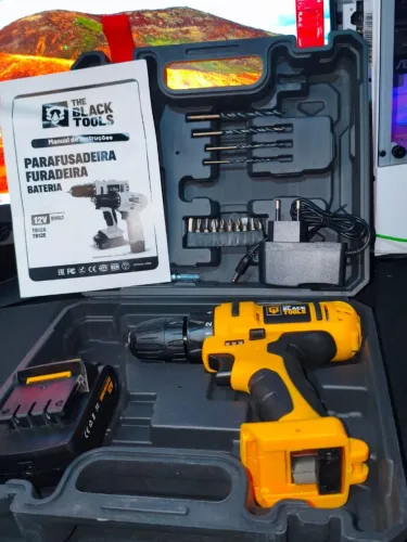 FURADEIRA E PARAFUSADEIRA SEM FIO 12v COM MALETA E ACESSÓRIOS!