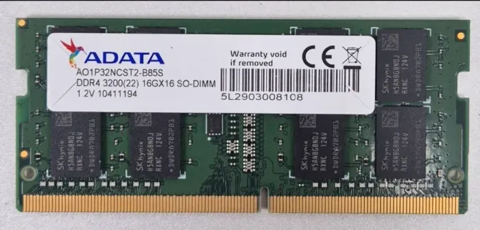 Vendo 1 Pente de Memória Ram De 16GB DDR4 3200 para notebook R$320
