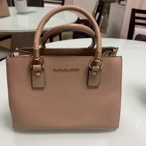 Bolsa Couro Rafaella Booz - Linda!  - bege (semi nova)