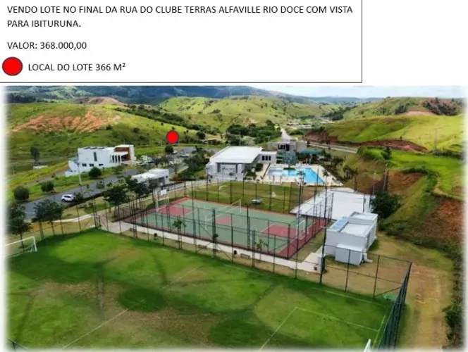 Lote Terras Alfaville próximo do clube 366 m²