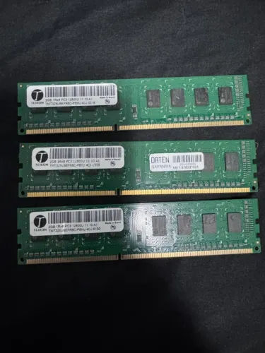 Memória RAM Teikon 2GB DDR3 1600MHz para PC (3 Módulos disponíveis)