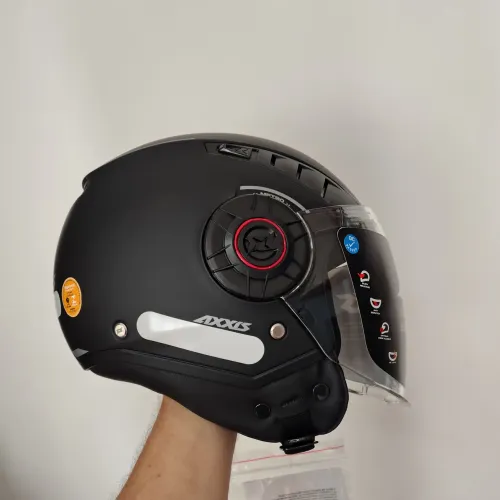 Capacete AXXIS aberto metro preto fosco