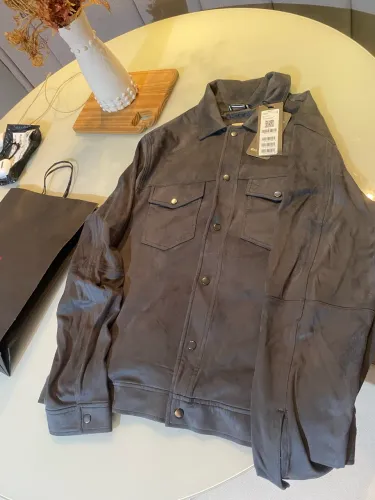 Jaqueta Trucker Suede Fuligem Reserva