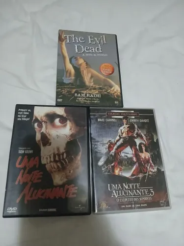 Dvd trilogia evil dead uma noite alucinante (o 3 esta lacrado)