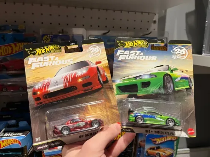 Hot Wheels velozes e furiosos Mazda RX-7 + Mitsubishi Eclipse CHASE