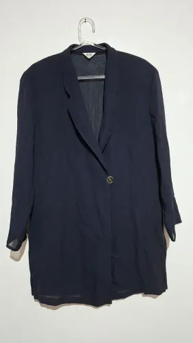 Blusa sobreposição azul-marinho G