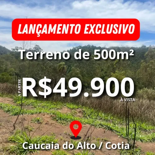 Black Friday Cotia: Terreno grande por preço pequeno R$50 mil!