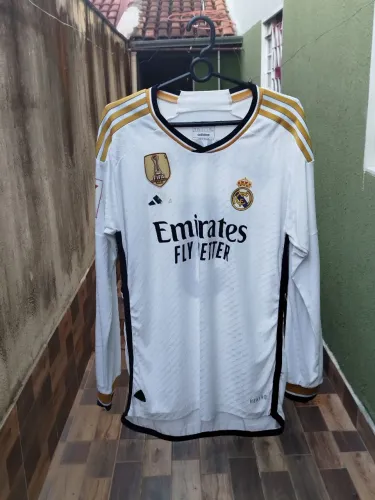 Real Madrid 23/24 Bellingham 5 Manga Longa - GG<br>Versão Jogador<br>