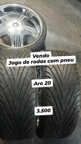 Vendo rodas aro 20 com pneus multi furos