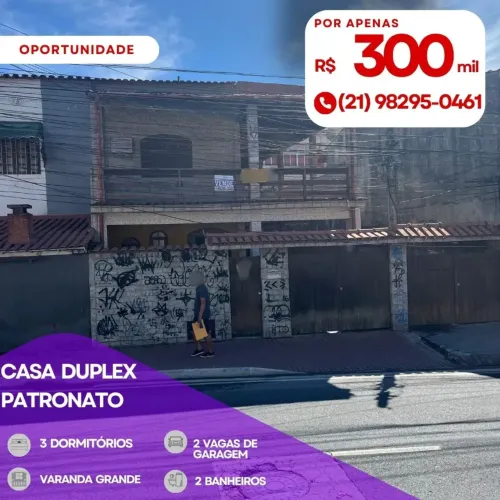Casa Duplex de 3 quartos próximo a UERJ no Paraíso