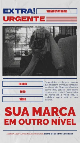 Serviços Visuais: Designer, Fotografia e Edição de Vídeo