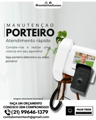 Manutenção de vídeo porteiro e porteiro eletrônico