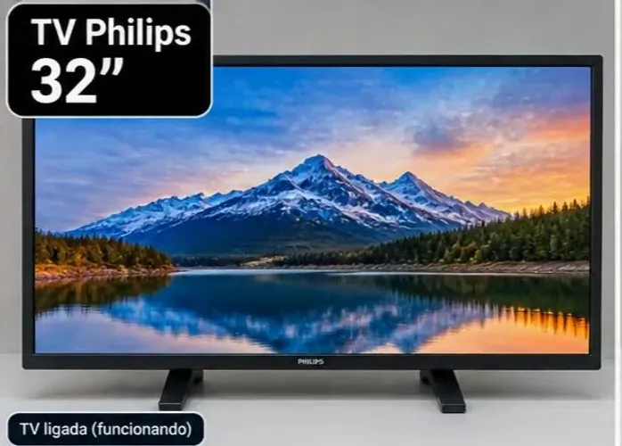 TV Philips 32" - Imagem e Som OK - Preço de Desapego - Tem pixels e riscos na tela.