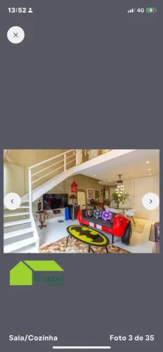 Apartamento mobiliado para aluguel e venda possui 109 metros com 2 quartos