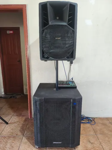 Sistema de som ativo sub ativo médio ativo