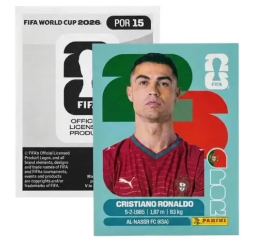 Figurinha CR7 Cristiano Ronaldo Copa 2026 Original Panini