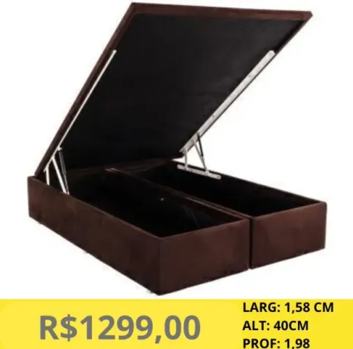 BASE BOX QUEEN CORINO OU SUEDE.