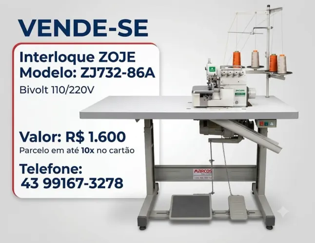 Máquina de costura industrial 