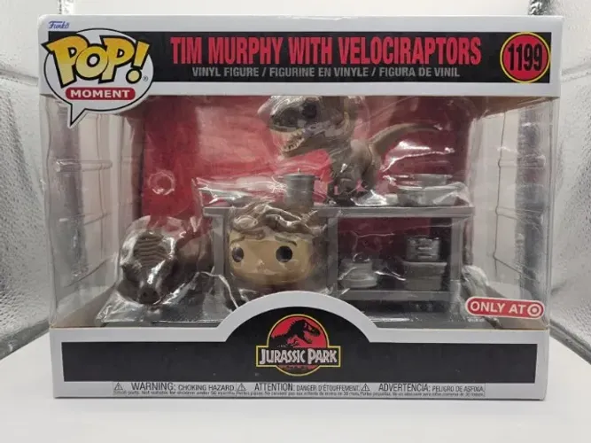 Funko Pop Jurassic Park! Tim Murphy with Velociraptors #1199