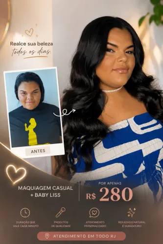 Maquiagem e Penteado a Domicílio RJ - Centro, Zona Sul e Norte