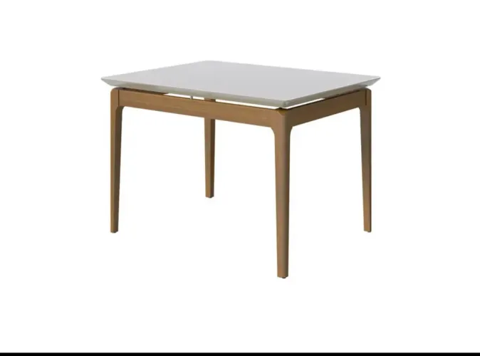 Mesa De jantar 1,40 Com Tampo de Vidro NOVA