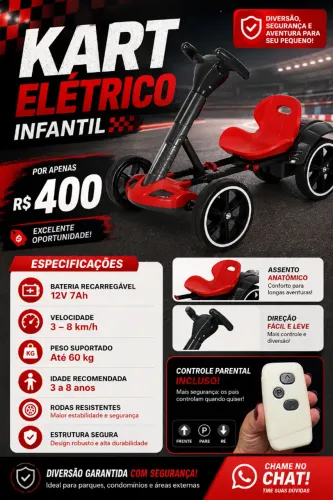 Carrinho elétrico infantil