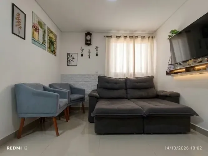 Sofá de 2 lugares retrátil e 2 Poltronas