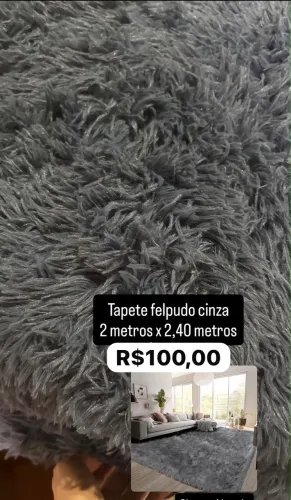 Tapete felpudo cinza