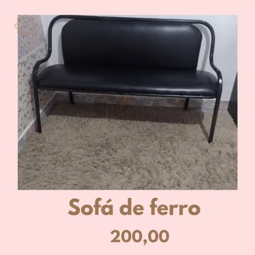 Sofá de ferro 3 lugares