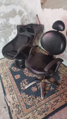 Vende-se lavatório de cabelo e cadeira de salão
