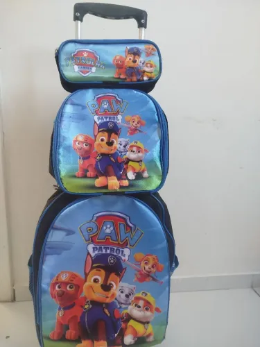 Pasta infantil menino patrulha canina rodinhas