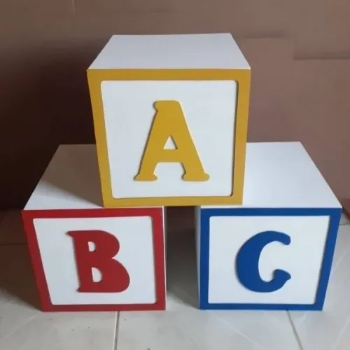 CUBO ABC - decoração 